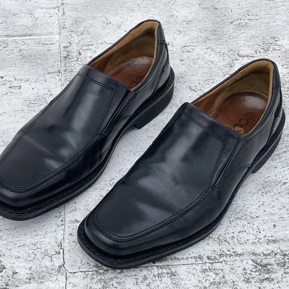 Ecco Men Shoes Black Leather Upper Slip On Loafer Size 44EU 11US main image 10